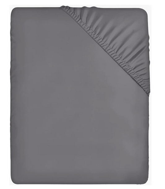 Utopia Bedding Fitted Sheet Double, Grey - Deep Pocket 14 inch (35 cm) - Easy Care - OEKO-TEX Certified - Soft Brushed Microfibre Fabric - Shrinkage and Fade Resistant - Bottom Sheet