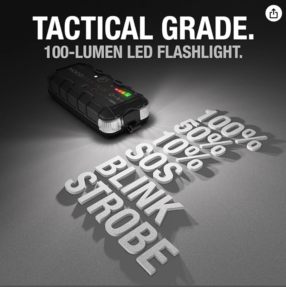 NOCO Boost GB40: 1000A UltraSafe Jump Starter Power Pack – 12V Car Battery Booster, Portable Power Bank & Jump Leads - For 6.0L Petrol and 3.0L Diesel Engines